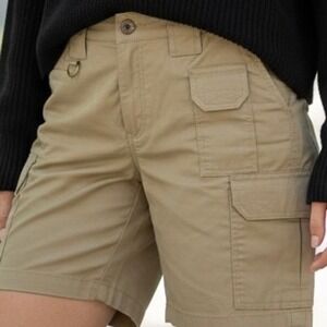 5.11 Tactical Series Women's Khaki Cargo Shorts Size 8 Utility Outdoor Police